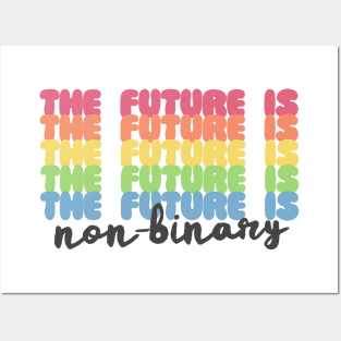 The Future Is Non-Binary | Gender Identity Genderqueer Posters and Art